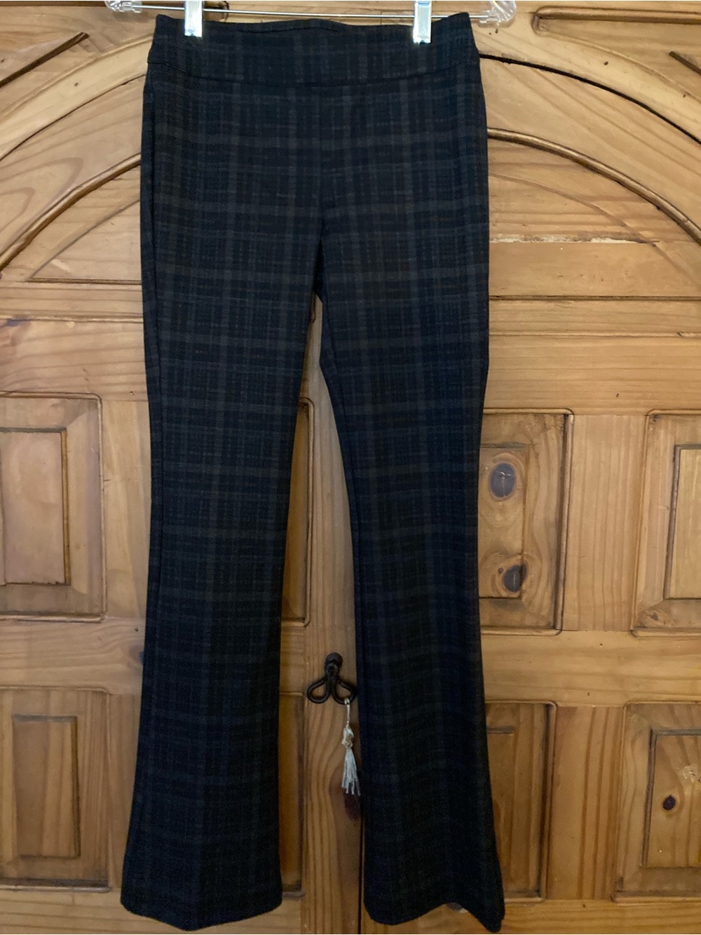 Vera Wang Plaid Boot Cut Pants XS